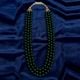 Handcrafted Green Glass Bead Layered Necklace